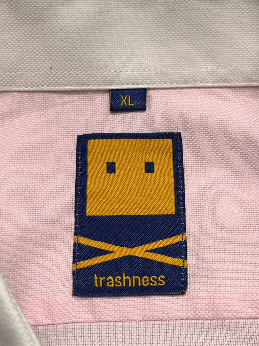 Trashness Pink Round Penny Collar Formal Button Down Shirt