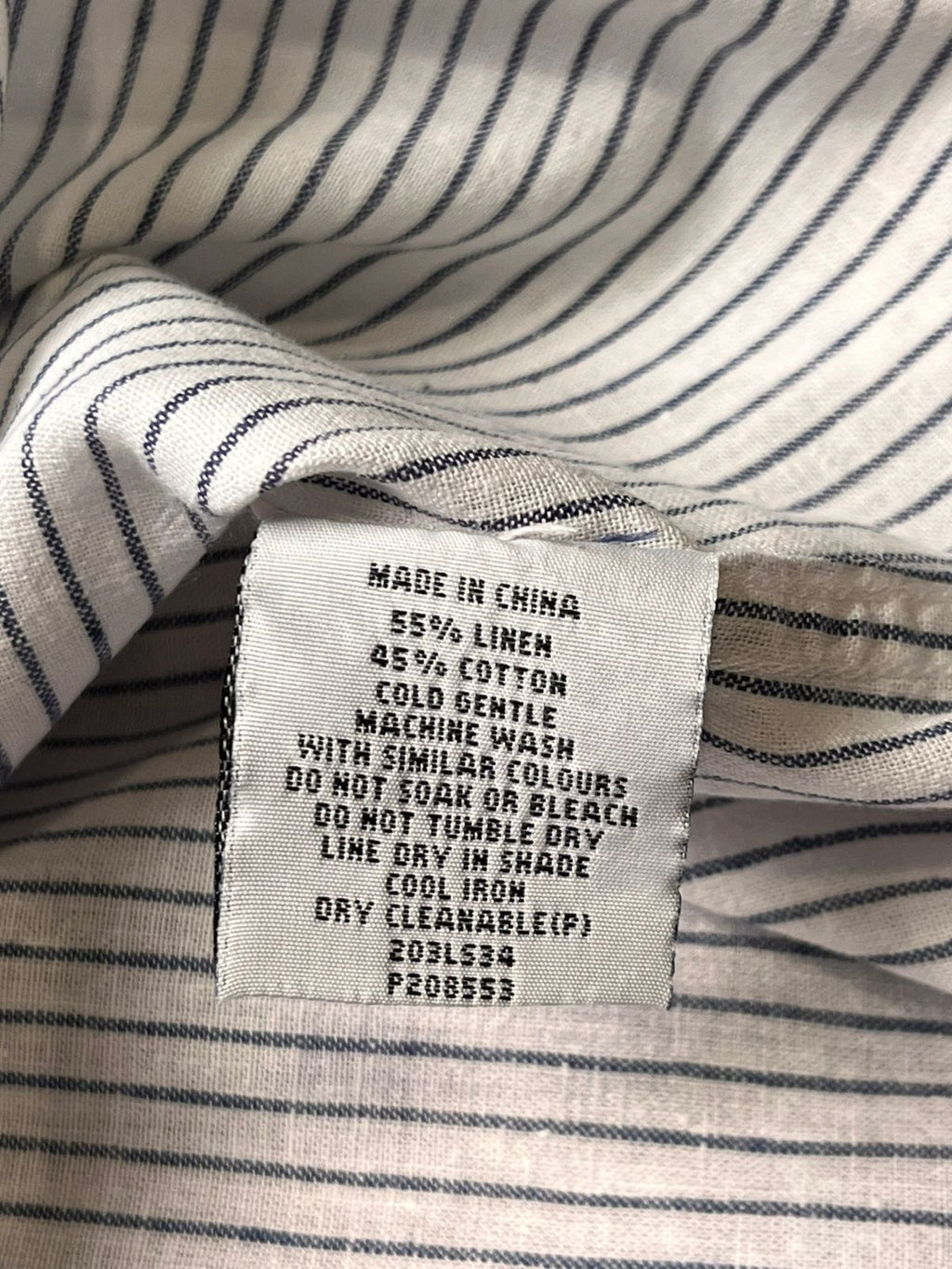 TAROCASH Linen Blend Striped Button Down Shirt