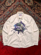 Desigual Christian Lacroix Splatter Graphic Button Down Shirt