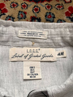 H&M L.O.G.G. Grey Herringbone Cotton Button Down Shirt
