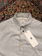 H&M L.O.G.G. Grey Herringbone Cotton Button Down Shirt