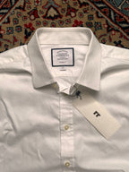 Charles Tyrwhitt White Herringbone FORMAL Shirt