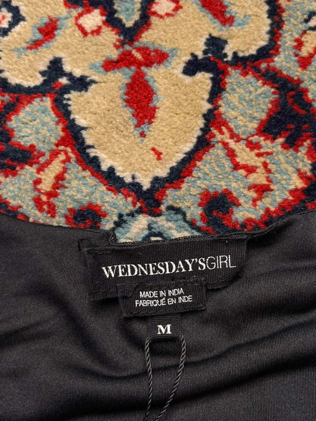 Wednesdays Girl Black Floral Mesh Crop Top