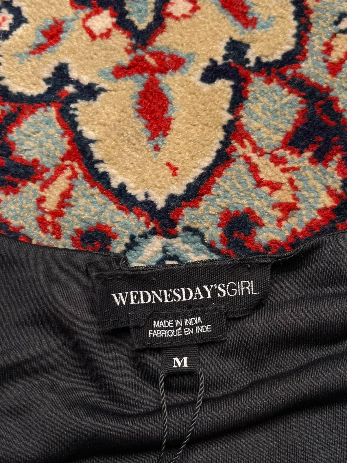 Wednesdays Girl Black Floral Mesh Crop Top