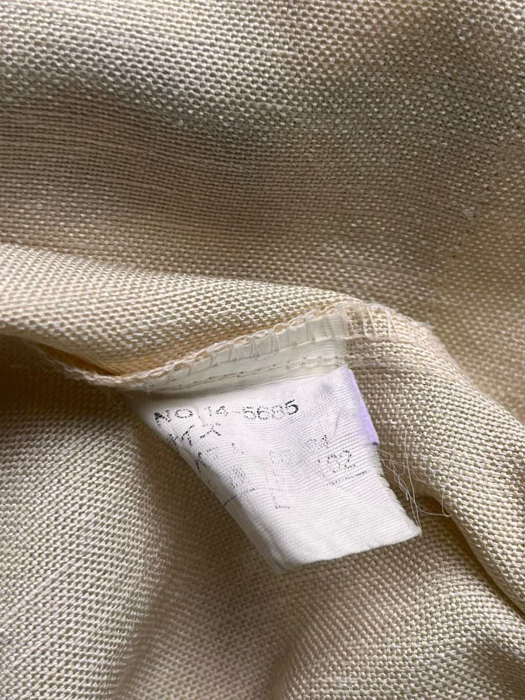Japanese Linen Blend Textured Cream Blazer