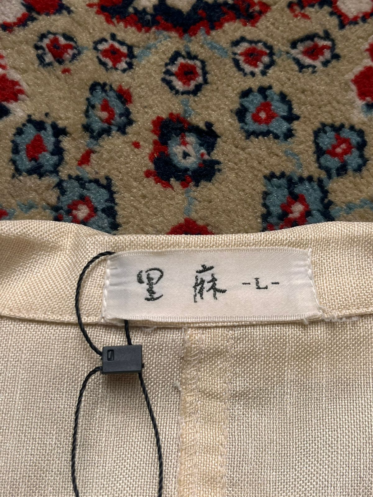 Japanese Linen Blend Textured Cream Blazer