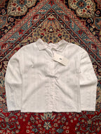 The Jany Junior White Textured Button Down Blouse