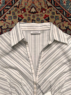 Yessica AT C&A Striped V-Neck Button Up Blouse