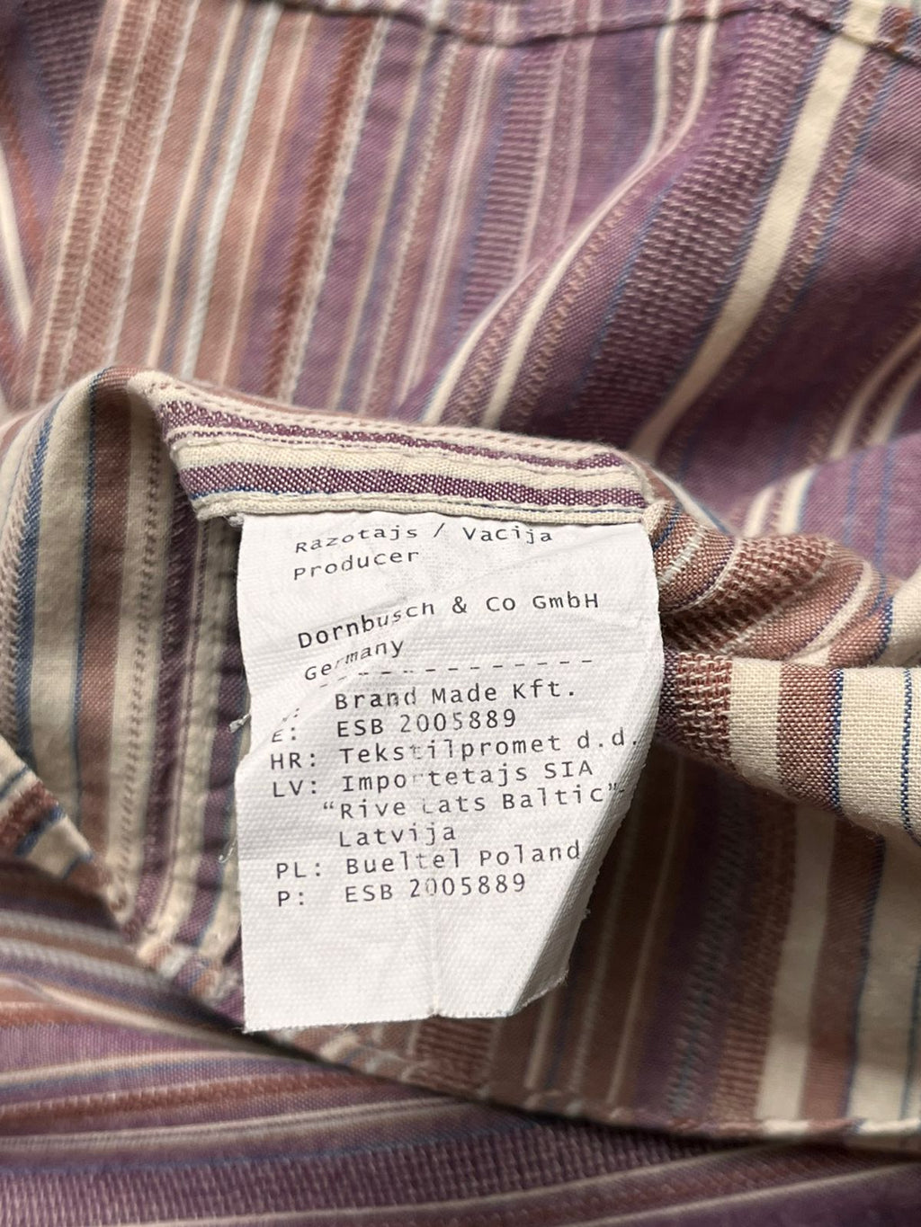Camel Active Slim Cut Multi-Color Vertical Striped Button Down Shirt