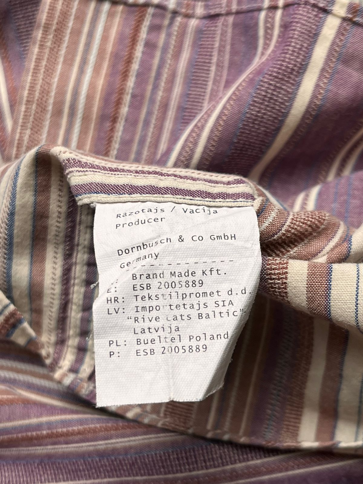 Camel Active Slim Cut Multi-Color Vertical Striped Button Down Shirt