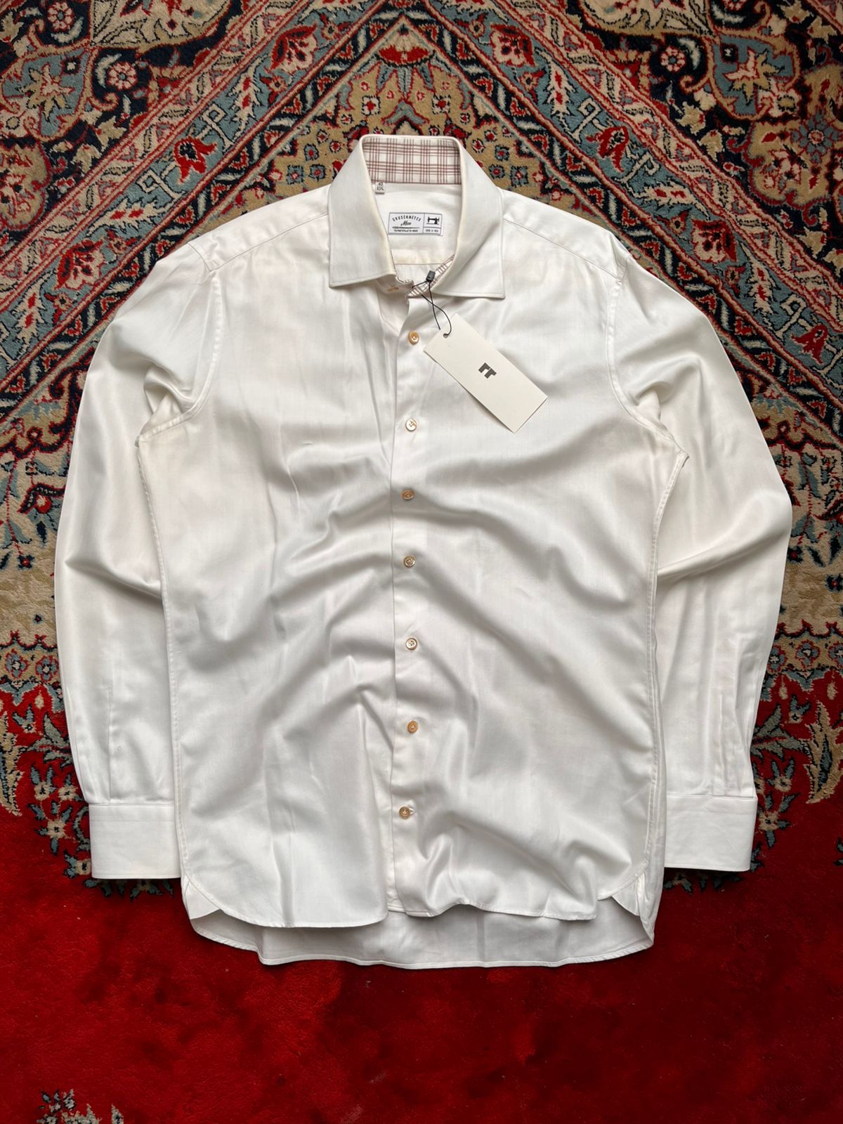 Grusenmeyer White Cotton Button Down Shirt