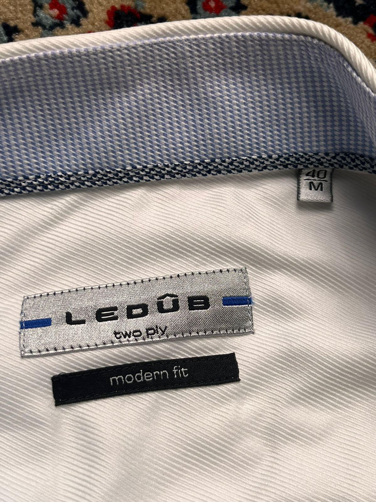 Ledûb Modern Fit White Button Down Shirt