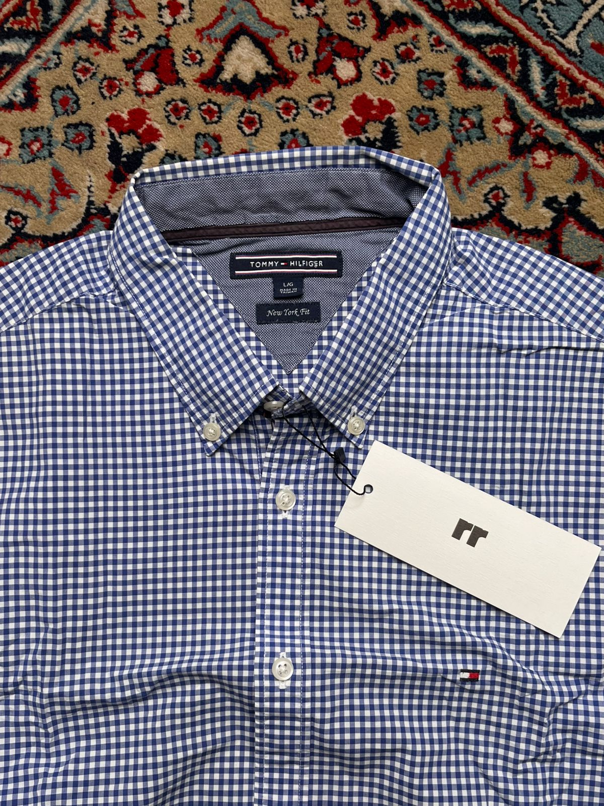 Tommy Hilfiger New York Fit Gingham Cotton Button Down Shirt