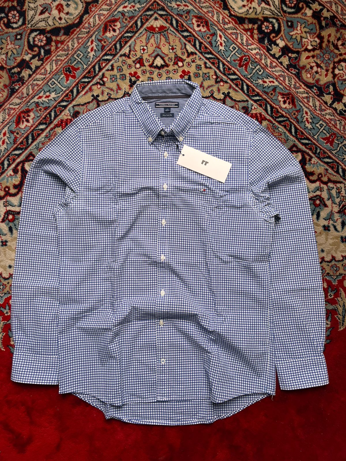 Tommy Hilfiger New York Fit Gingham Cotton Button Down Shirt