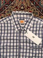 HUGO BOSS Orange Gingham CHECK Button Down Shirt