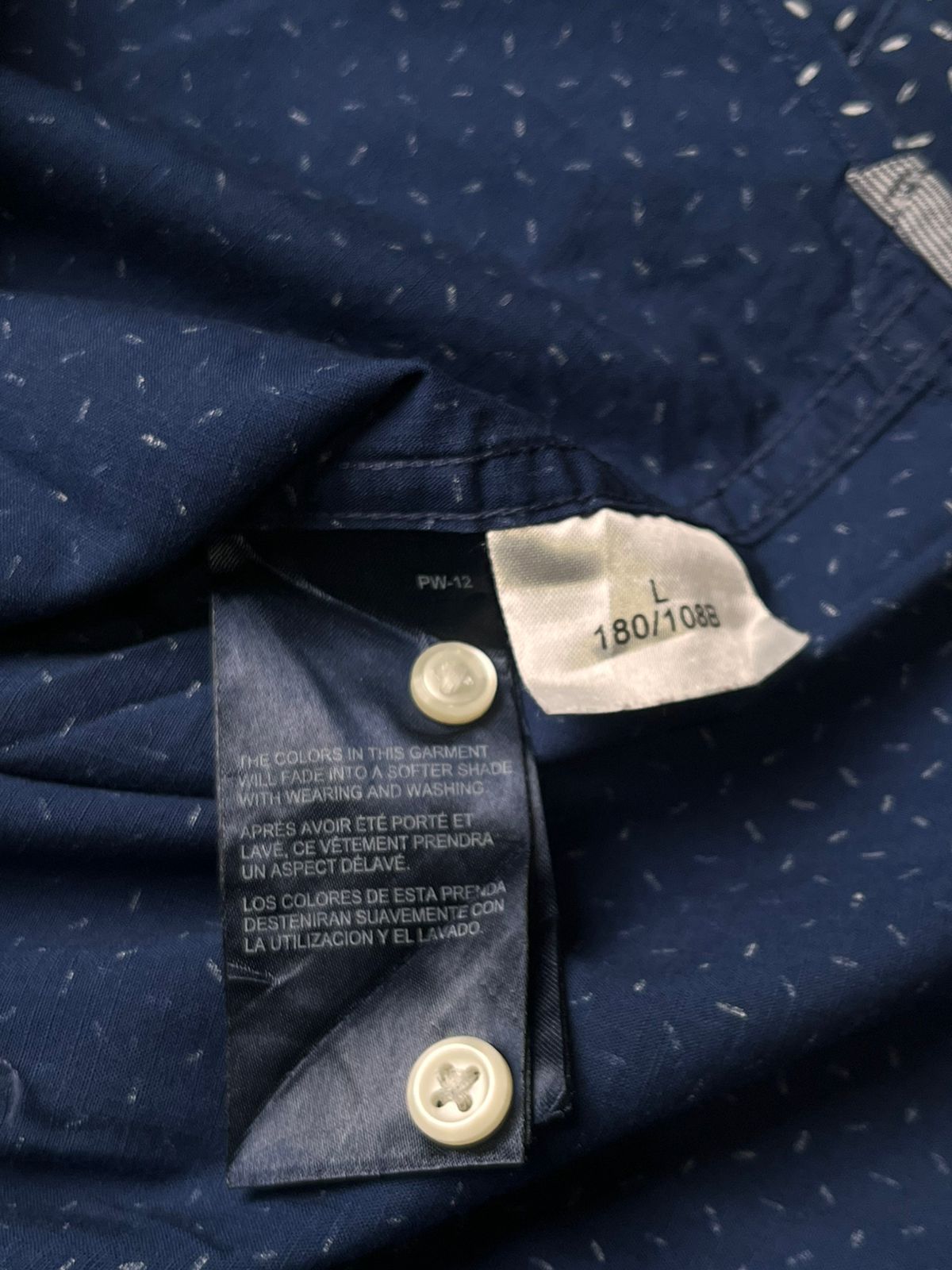 TOMMY HILFIGER Slim Fit Blue Geometric Button Down Shirt