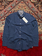 TOMMY HILFIGER Slim Fit Blue Geometric Button Down Shirt