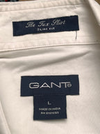 GANT The Tux Shirt Slim Fit White Embroidered Formal Button Down