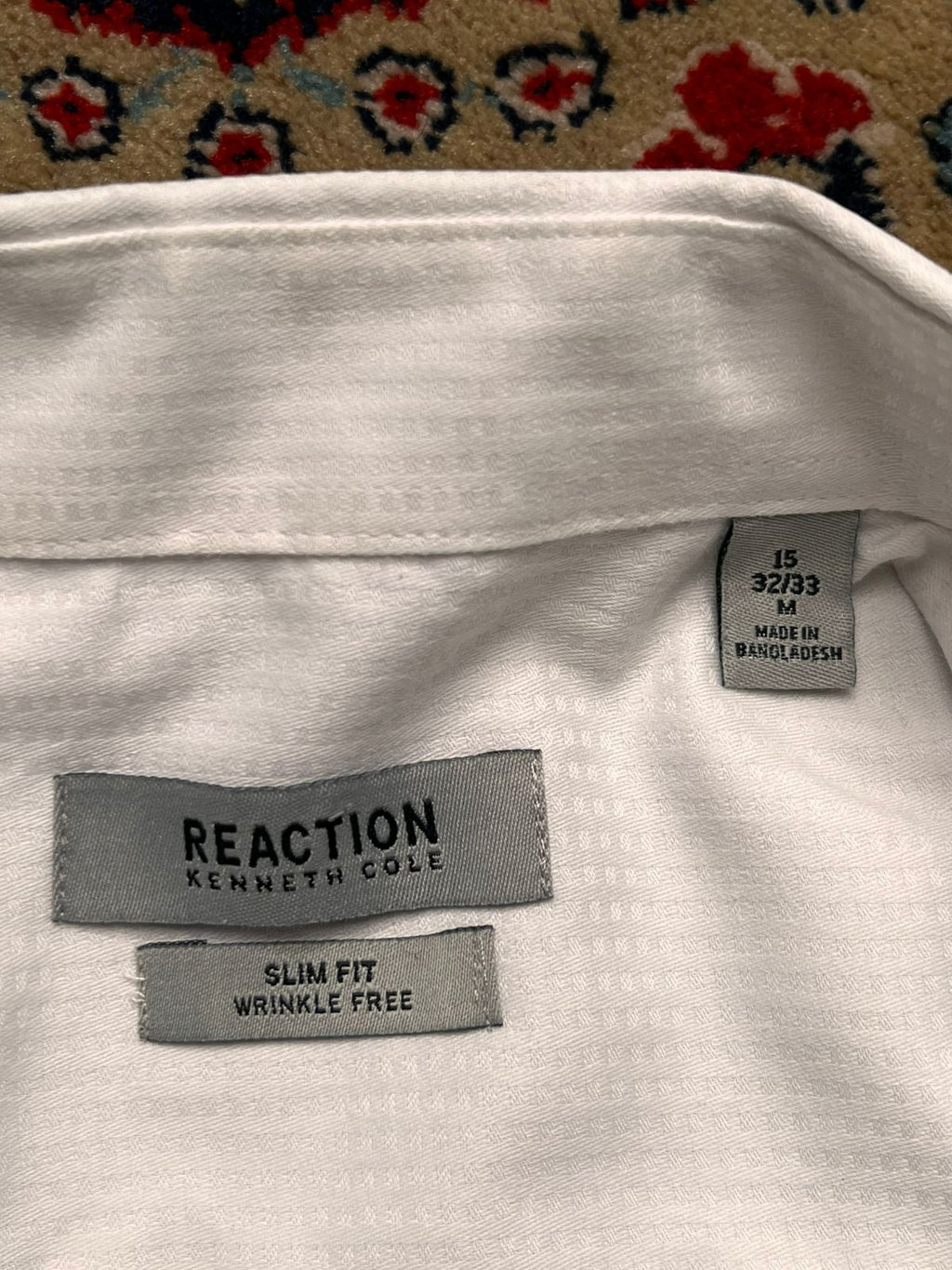 KENNETH COLE REACTION Slim Fit White Button Down Shirt