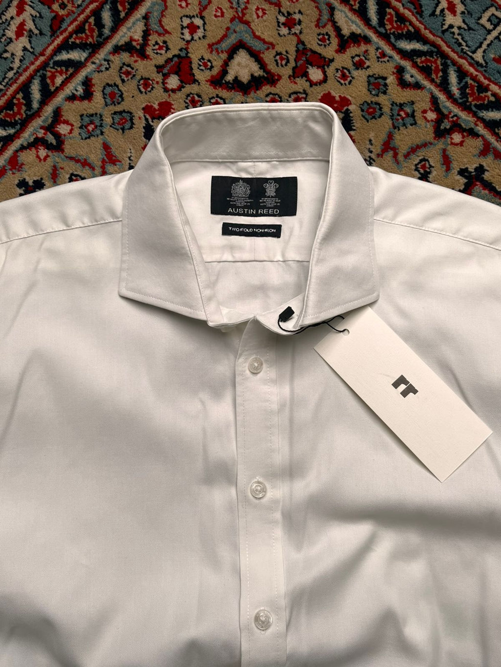 Austin Reed  White Cotton BUTTON DOWN FORMAL Shirt