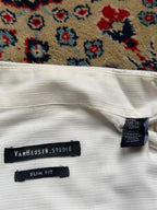 Van Heusen Studio Slim Fit White Textured Button Down Shirt