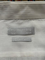 REDHERRING Slim Fit White Textured Stripe Button Down FORMAL Shirt