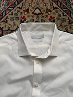 REDHERRING Slim Fit White Textured Stripe Button Down FORMAL Shirt