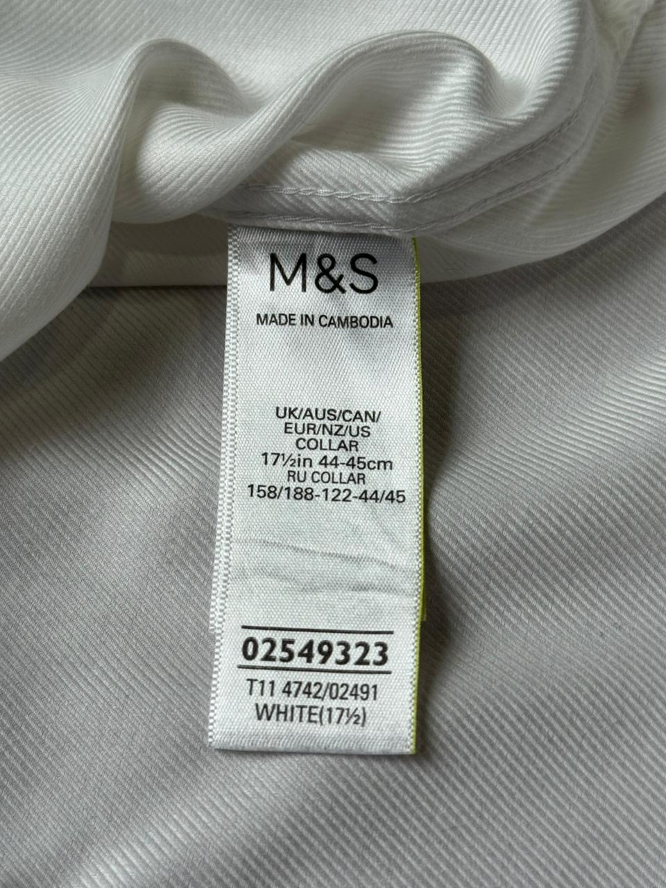 M&S LUXURY Cotton Regular Fit Button Down Shirt