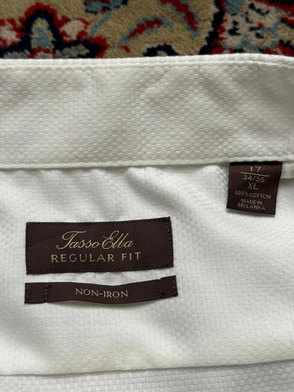 TASSO ELBA Regular Fit White Button Down Shirt