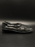 Clarks Black Leather Strappy Comfort Flats - 38