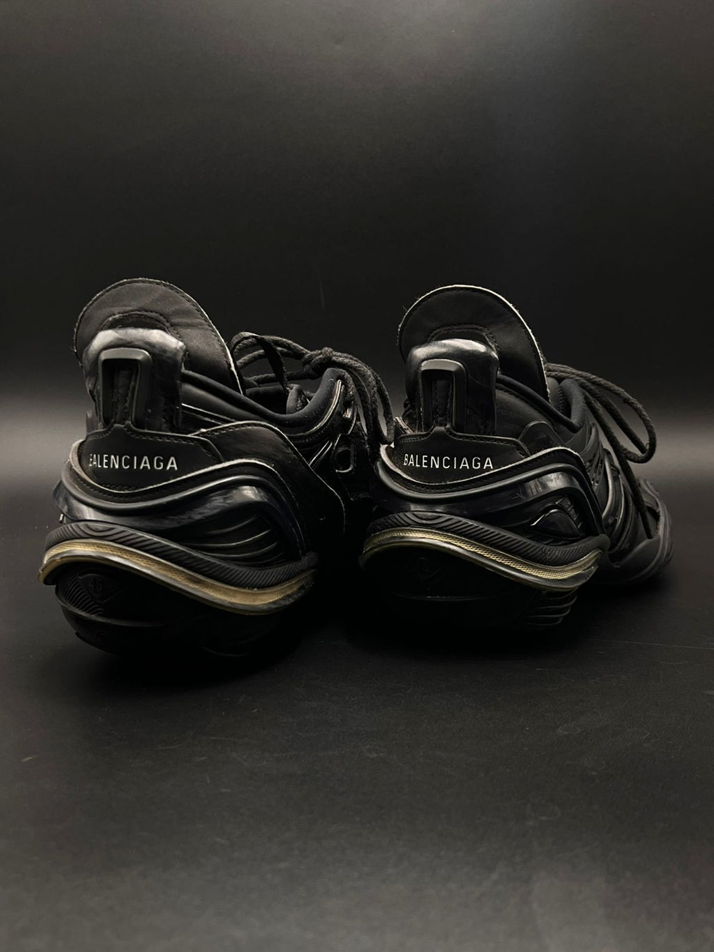 BALENCIAGA TYREX LOW-TOP BLACK SNEAKERS - 45