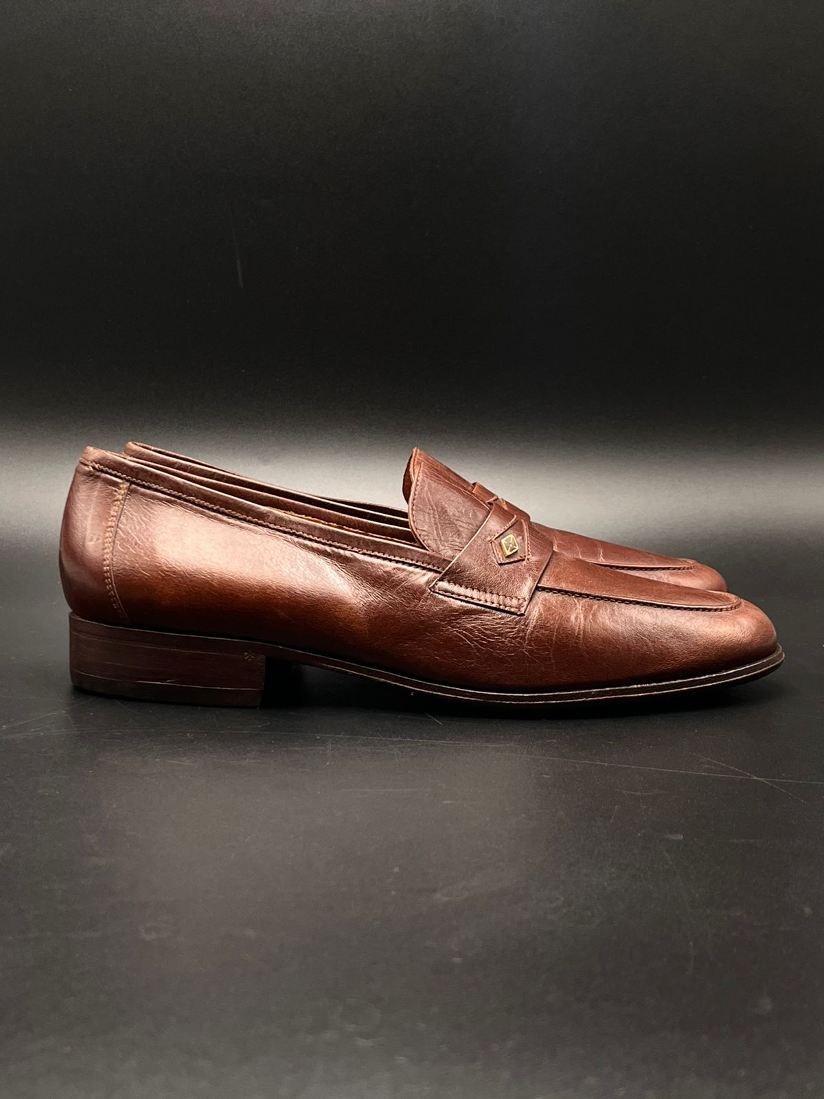 Piuma Borri Italian Brown Leather Loafers