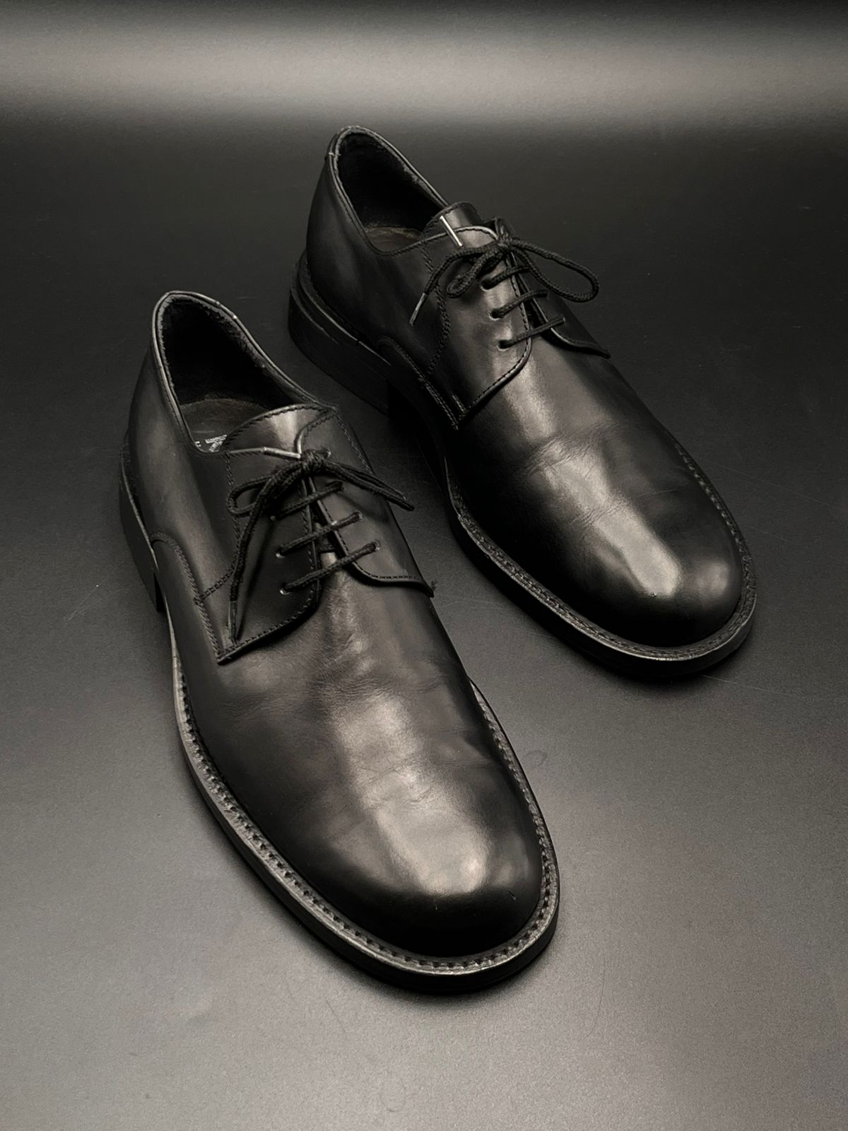 KENZO Homme FRANCE MADE Black Leather CHUNKY Derby Shoes