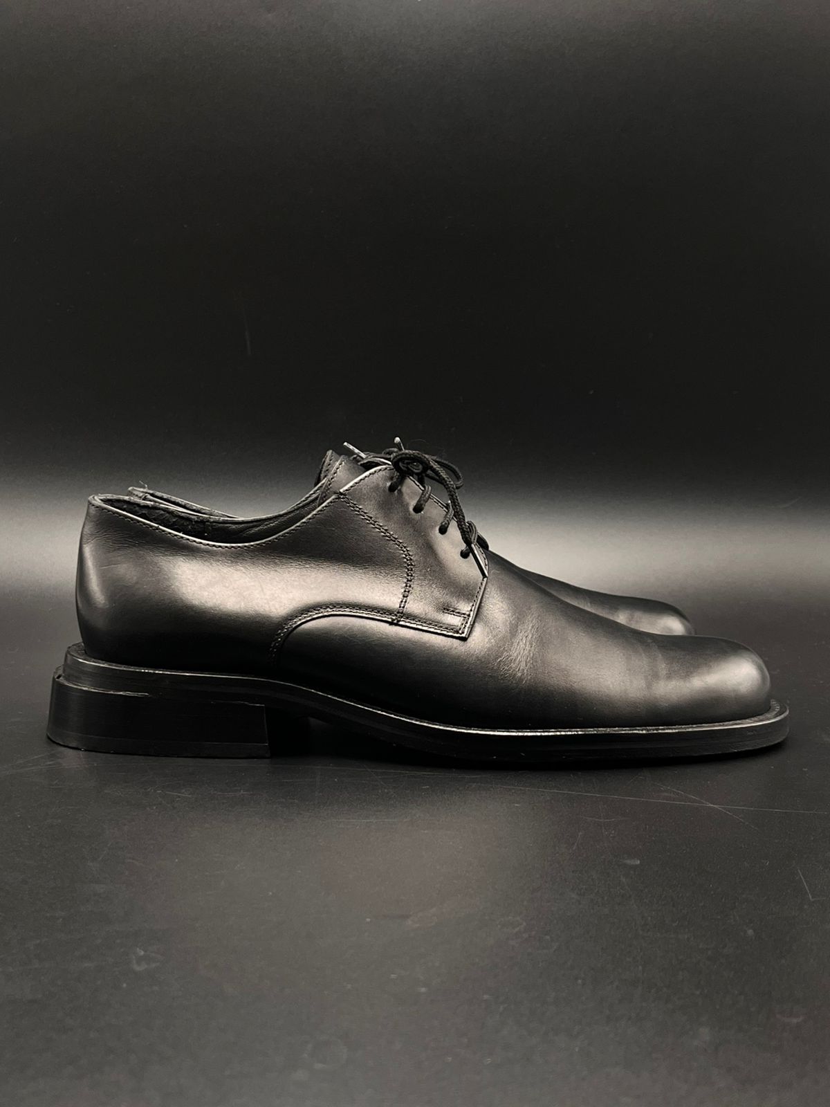KENZO Homme FRANCE MADE Black Leather CHUNKY Derby Shoes