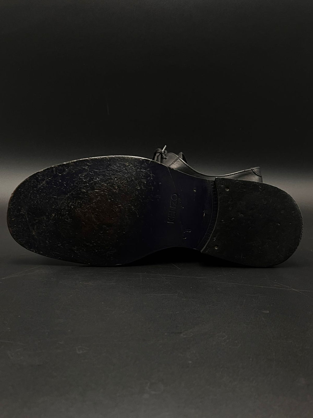 KENZO Homme FRANCE MADE Black Leather CHUNKY Derby Shoes