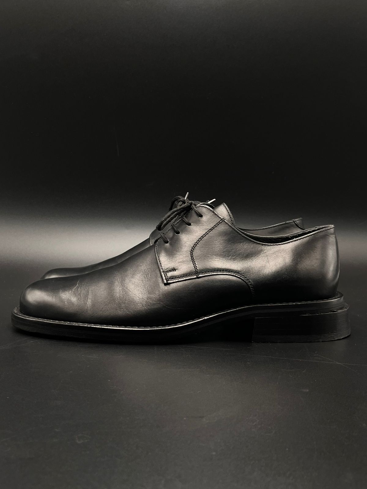 KENZO Homme FRANCE MADE Black Leather CHUNKY Derby Shoes