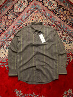 DEVRED Striped Button Down Textured Shirt