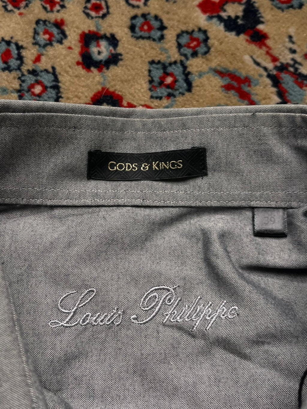 Louis Philippe Gods & Kings Collection Grey Button Down Formal Shirt