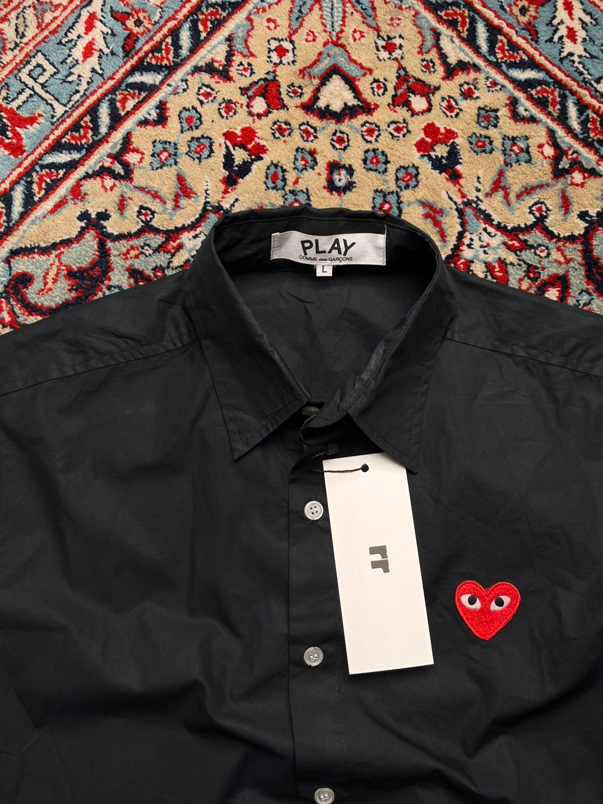 Comme des Garçons Logo Button Down Shirt