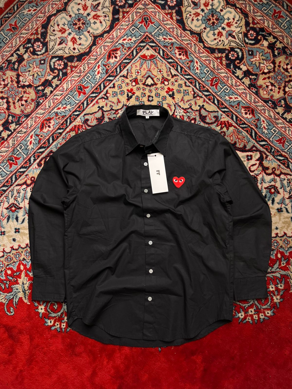 Comme des Garçons Logo Button Down Shirt