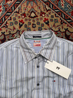 Tommy Hilfiger Blue White Striped Button Down Shirt