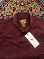 Ivy Crew Explorer Work Wear Meroon Button Down Shirt