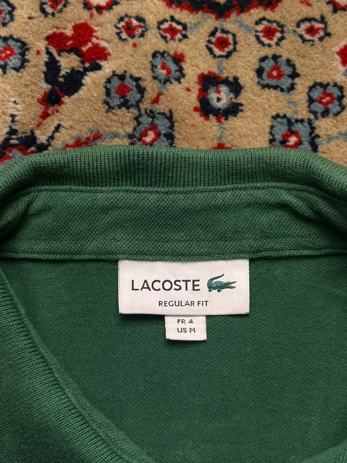 Lacoste Regular Fit Cropped Green Polo Tee