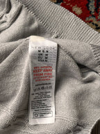 New Look Gray Cable Knit Polo Tee