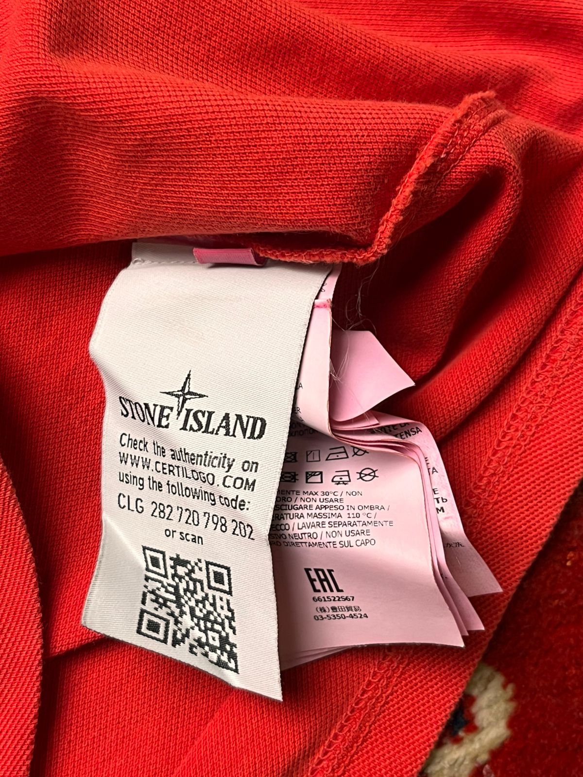 Stone Island Slim Fit REDDISH ORANGE Polo Tee