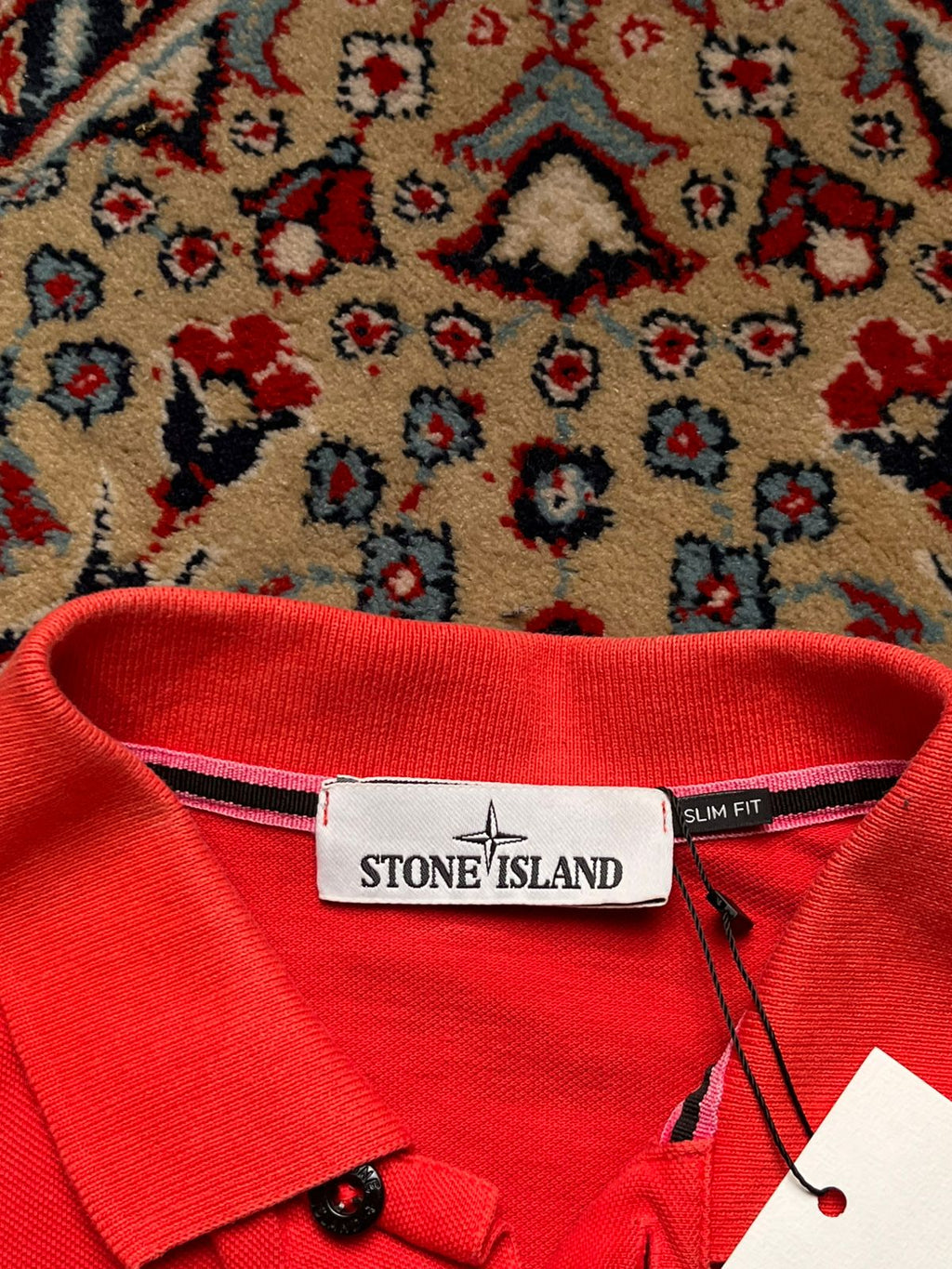 Stone Island Slim Fit REDDISH ORANGE Polo Tee