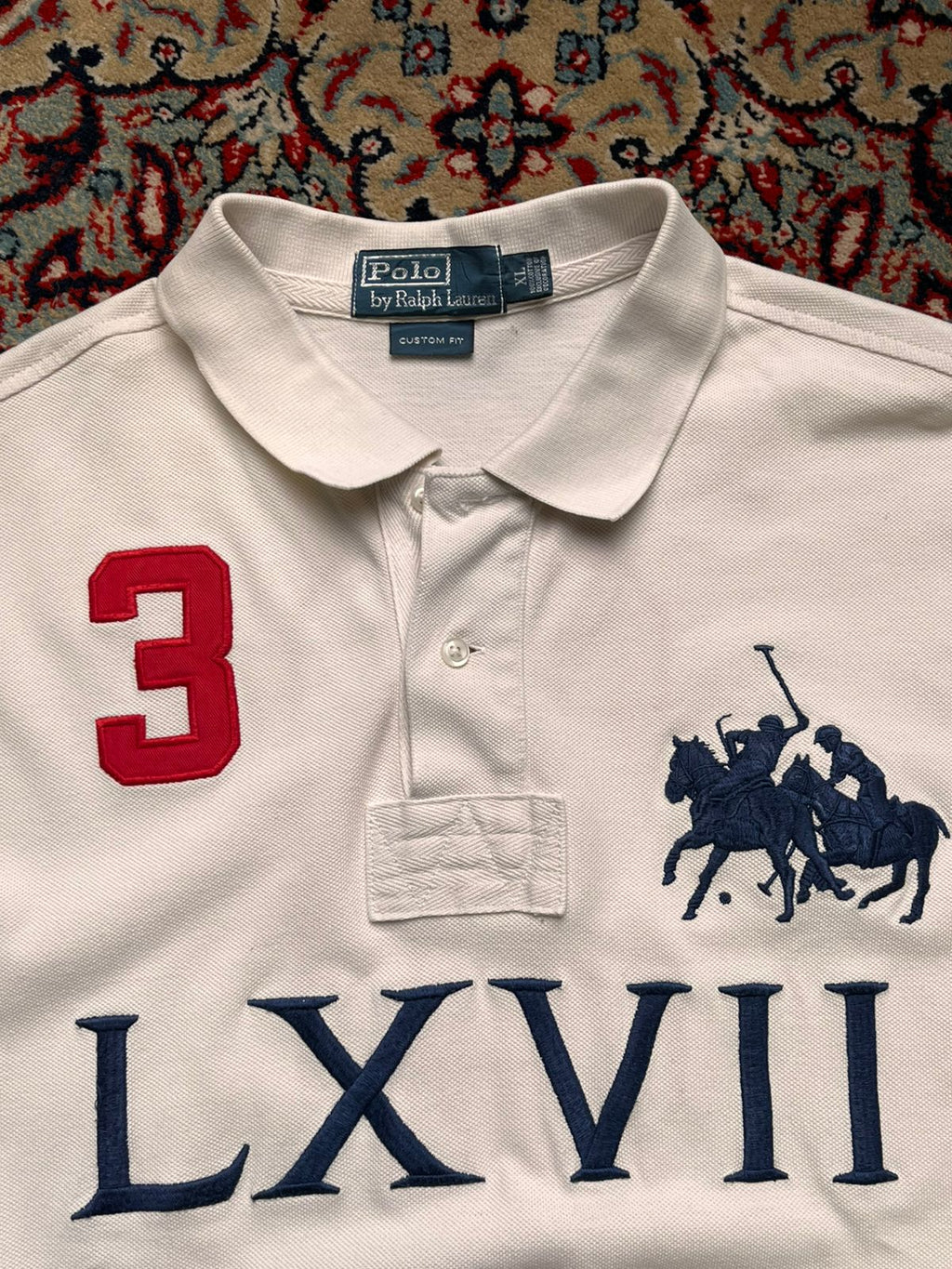 Polo by Ralph Lauren Custom Fit LXVII Number 3 Graphic Polo Tee