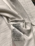 Burberry White Cotton Smiley Face Embroidered Tee