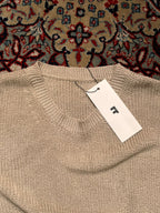 Lafudge Store Beige Knitted Relaxed Fit Tee