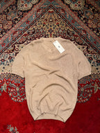 Lafudge Store Beige Knitted Relaxed Fit Tee